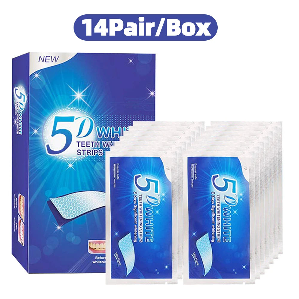 5D Teeth Whitening Strip 7/14/21/28 Pair