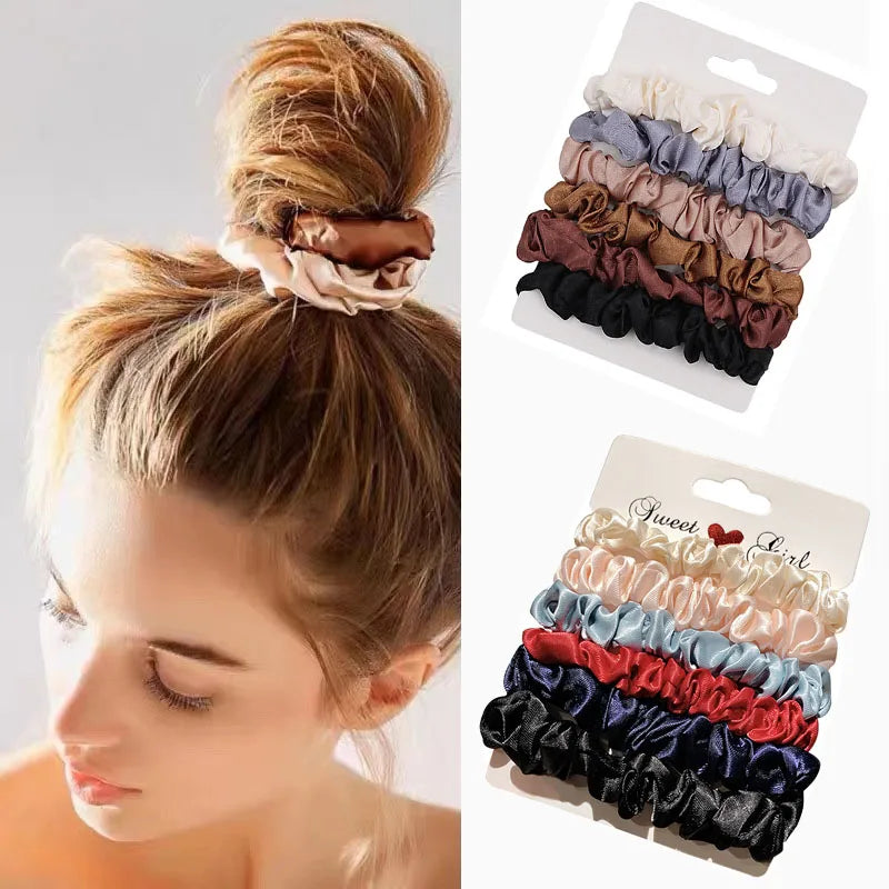 6pcs Elegant Hair Scrunchies Women Minimalist