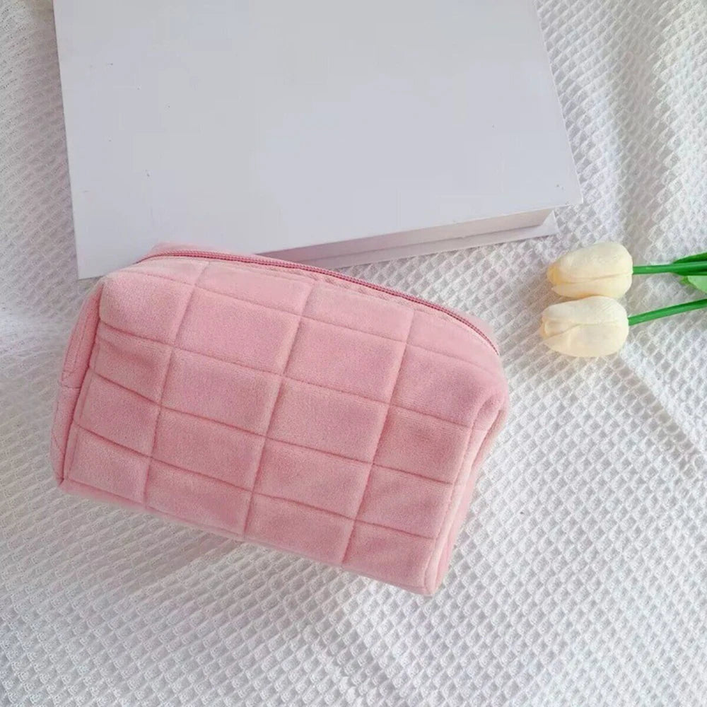 Cute Plush Makeup Bag for Women Portable Travel