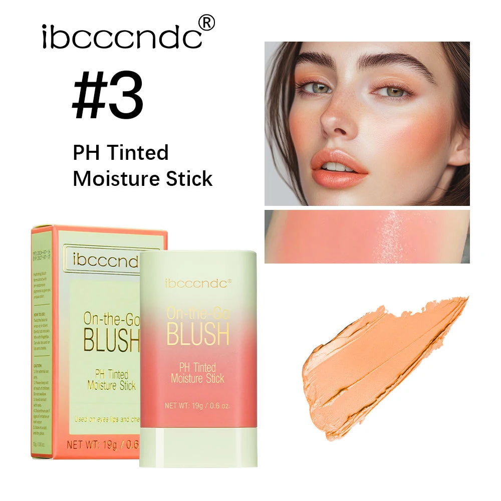 3-in-1 Cheek Lip Blush Stick Temperature Change