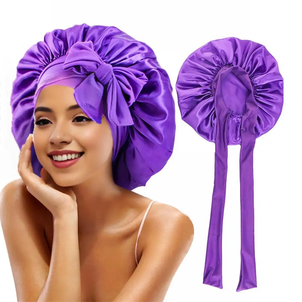 Women Cap Sleeping Satin Bonnet