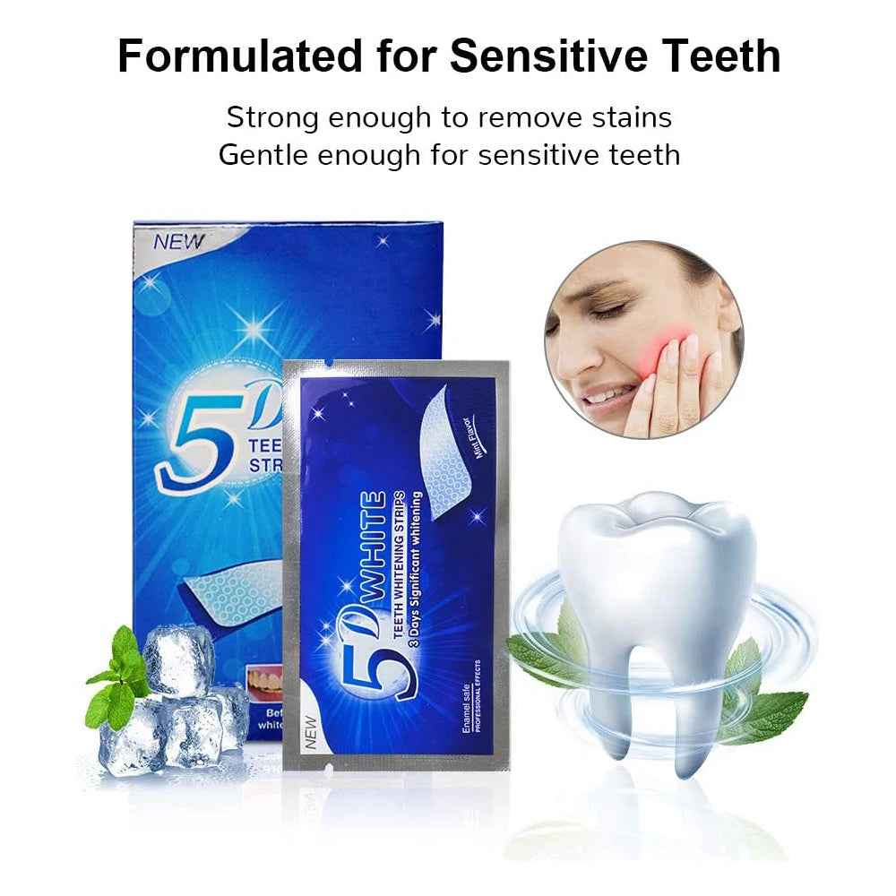 5D Teeth Whitening Strip 7/14/21/28 Pair