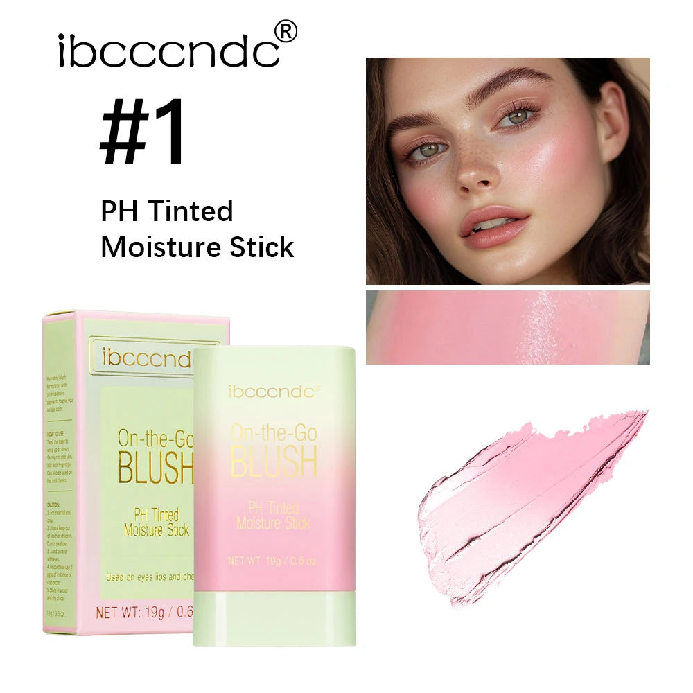 3-in-1 Cheek Lip Blush Stick Temperature Change