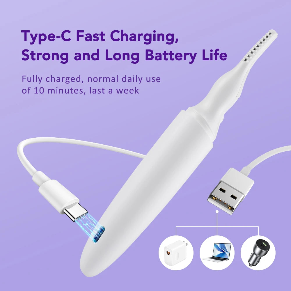 Electric Heated Eyelash Curler USB Rechargeable