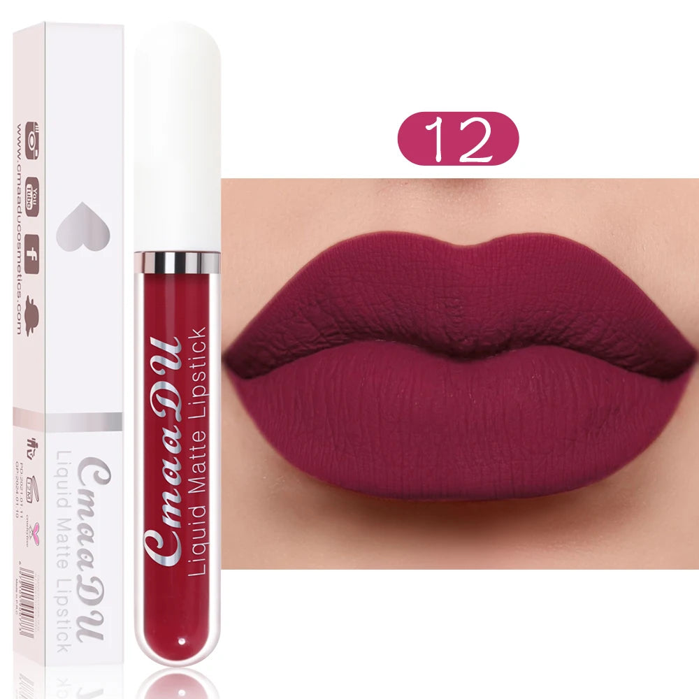 CmaaDu  Matte Lip Gloss Liquid Lipstick