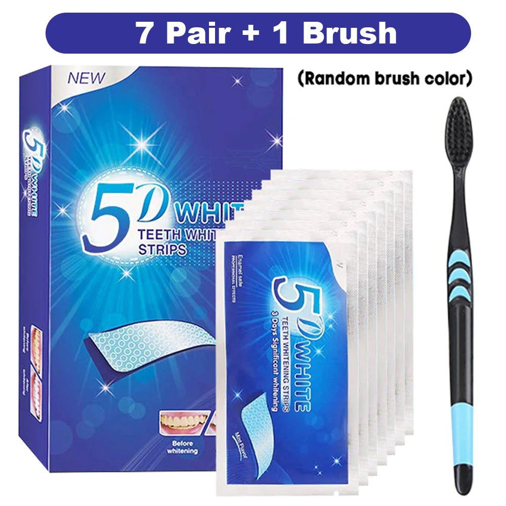 5D Teeth Whitening Strip 7/14/21/28 Pair