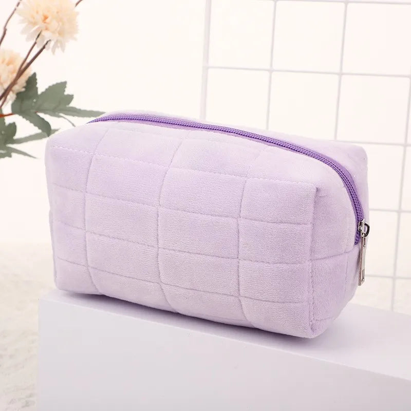 Cute Plush Makeup Bag for Women Portable Travel