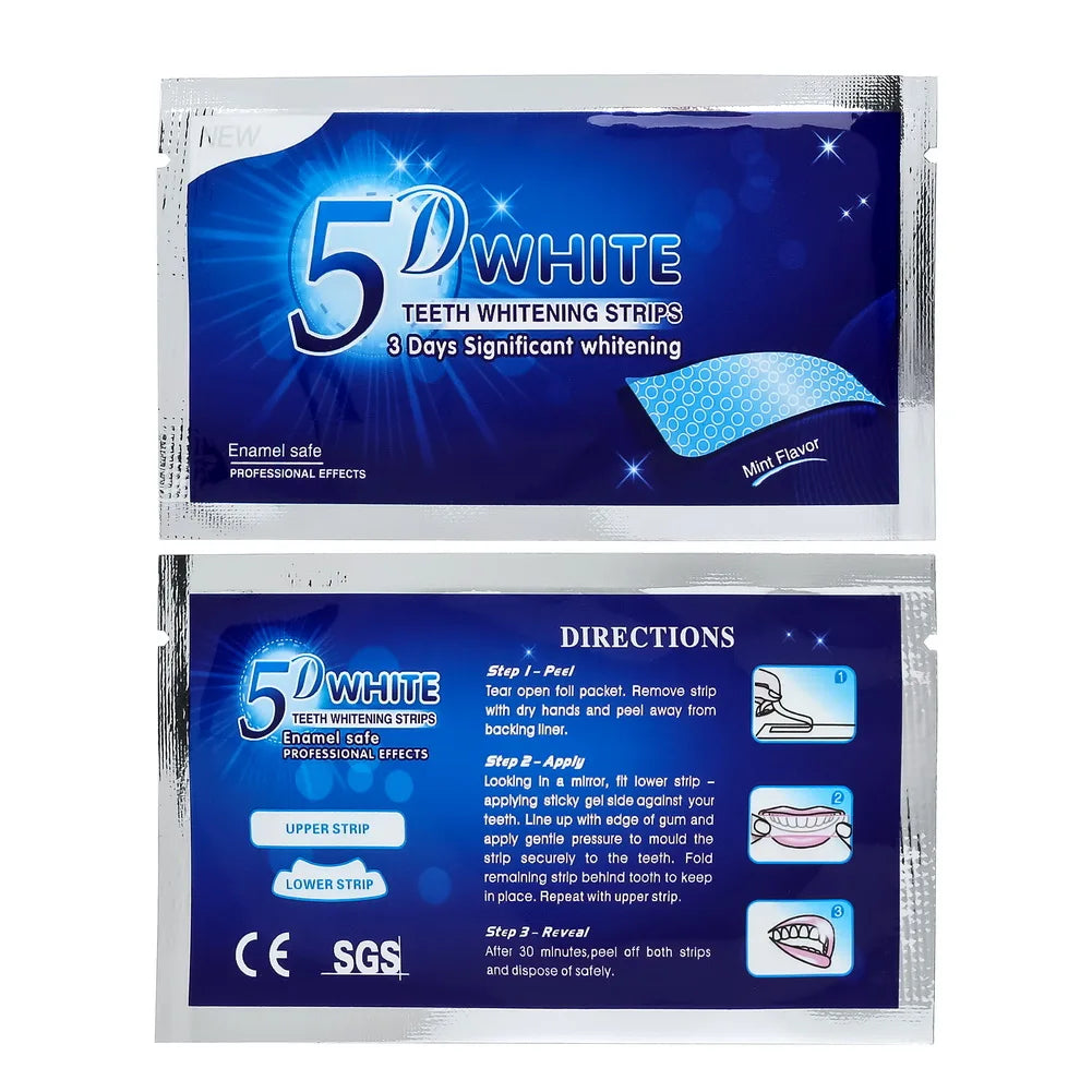 5D Teeth Whitening Strip 7/14/21/28 Pair