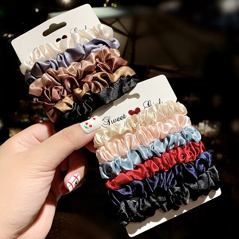 6pcs Elegant Hair Scrunchies Women Minimalist
