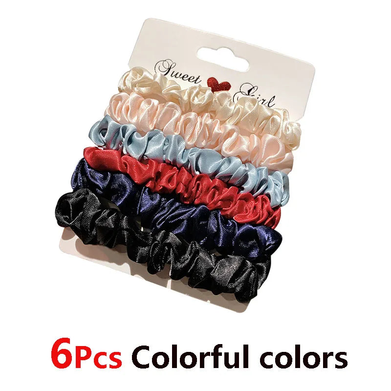 6pcs Elegant Hair Scrunchies Women Minimalist