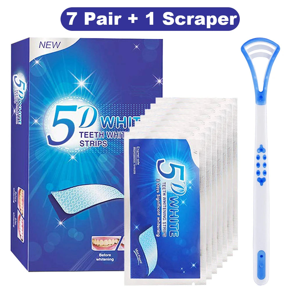 5D Teeth Whitening Strip 7/14/21/28 Pair