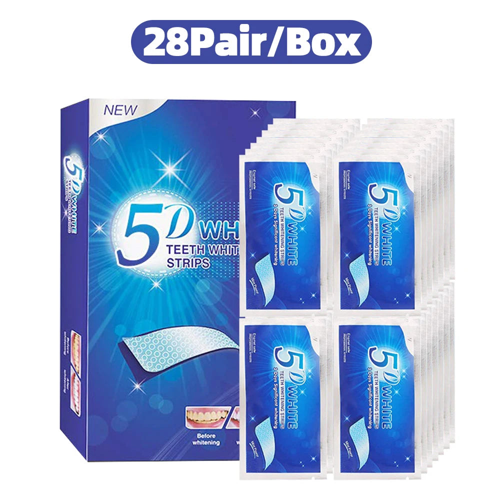 5D Teeth Whitening Strip 7/14/21/28 Pair