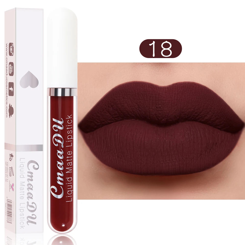 CmaaDu  Matte Lip Gloss Liquid Lipstick