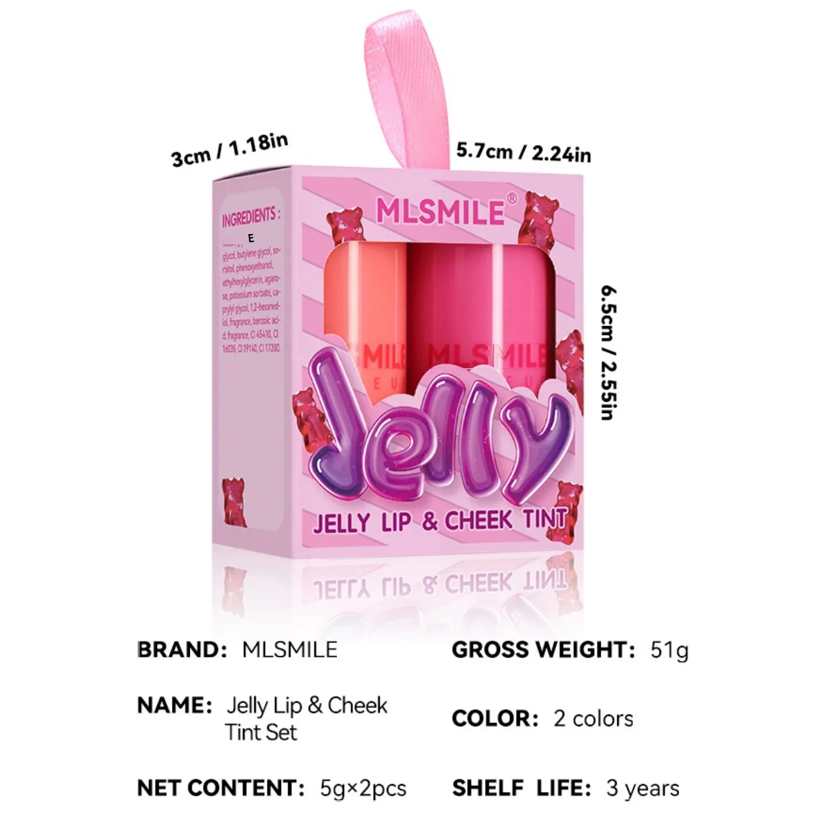 2PCS Jelly Lip&Cheek Tint Sin1et 2