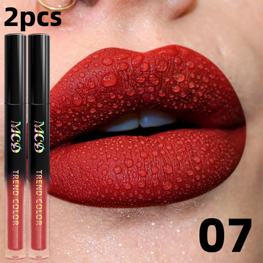 19 colors MCD  Matte Velvet Lip Gloss Liquid Lipstick
