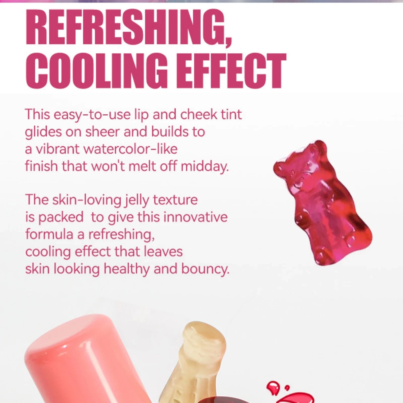 2PCS Jelly Lip&Cheek Tint Sin1et 2