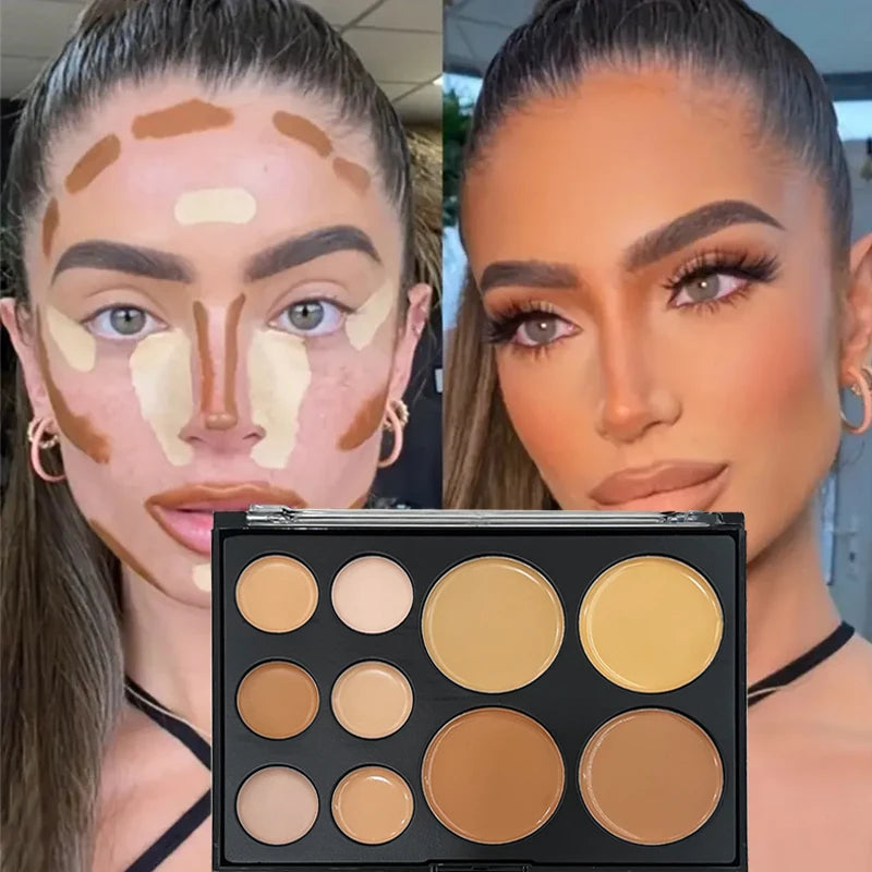 Veronni 10 Colors Concealer Palette Base Contour